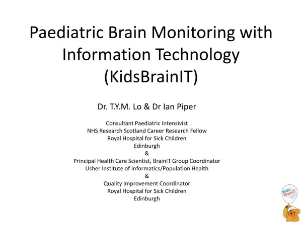 Paediatric Brain Monitoring with Information Technology ( KidsBrainIT )
