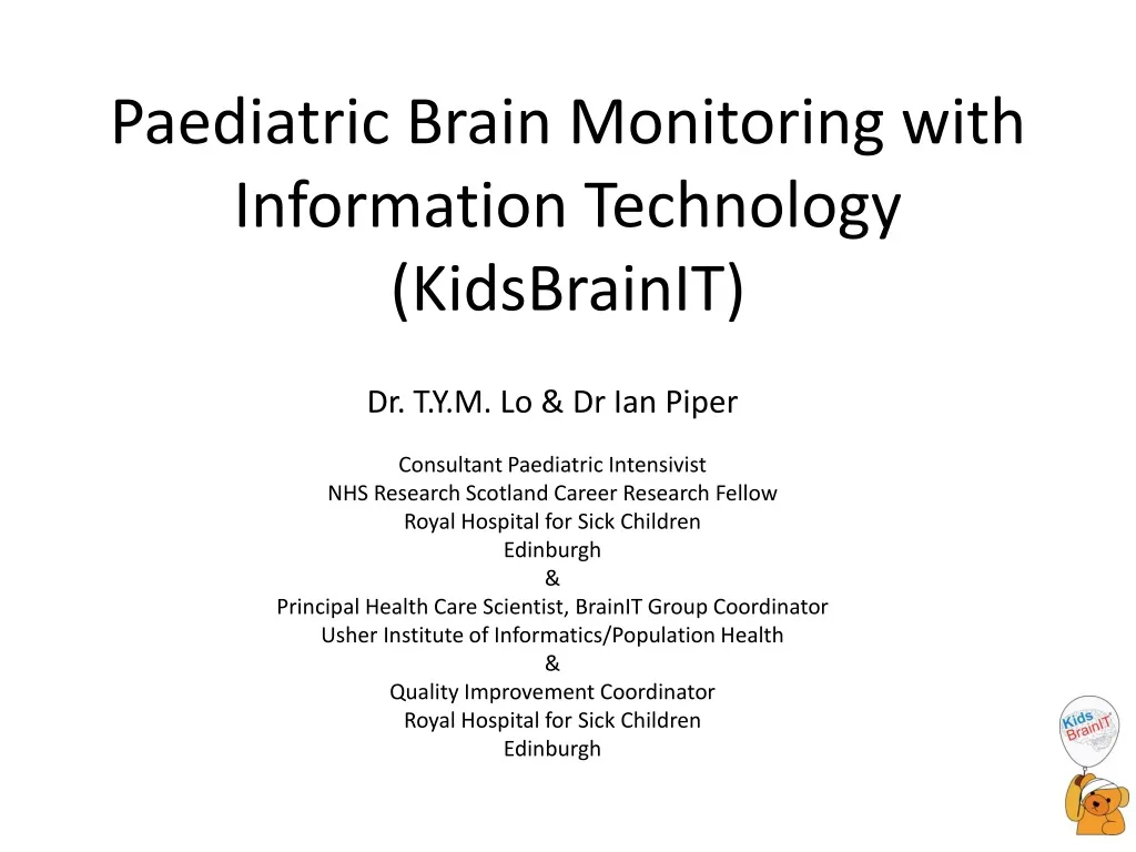 paediatric brain monitoring with information technology kidsbrainit