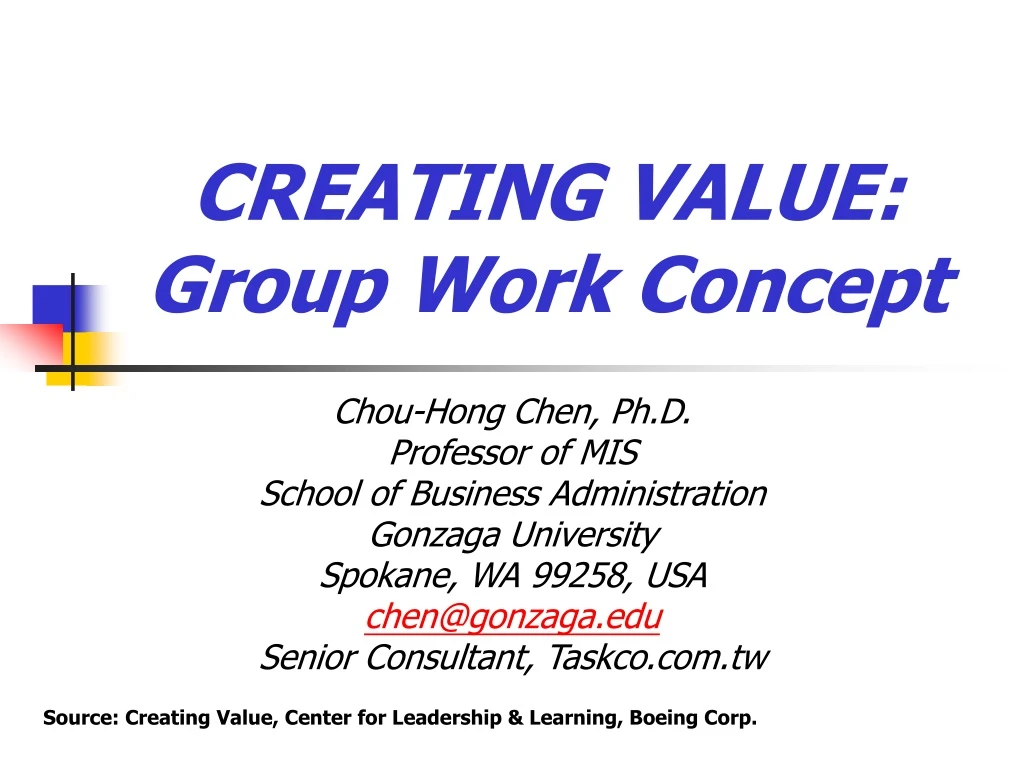 creating value group work concept