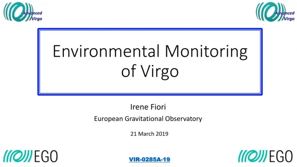 Environmental Monitoring of Virgo