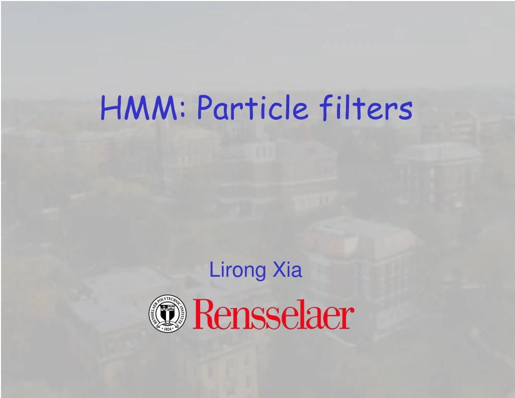 hmm particle filters