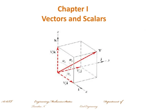 Chapter I Vectors and Scalars