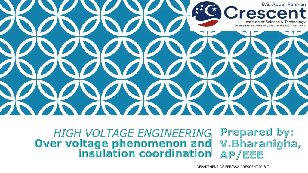 high voltage engineering over voltage phenomenon and insulation coordination