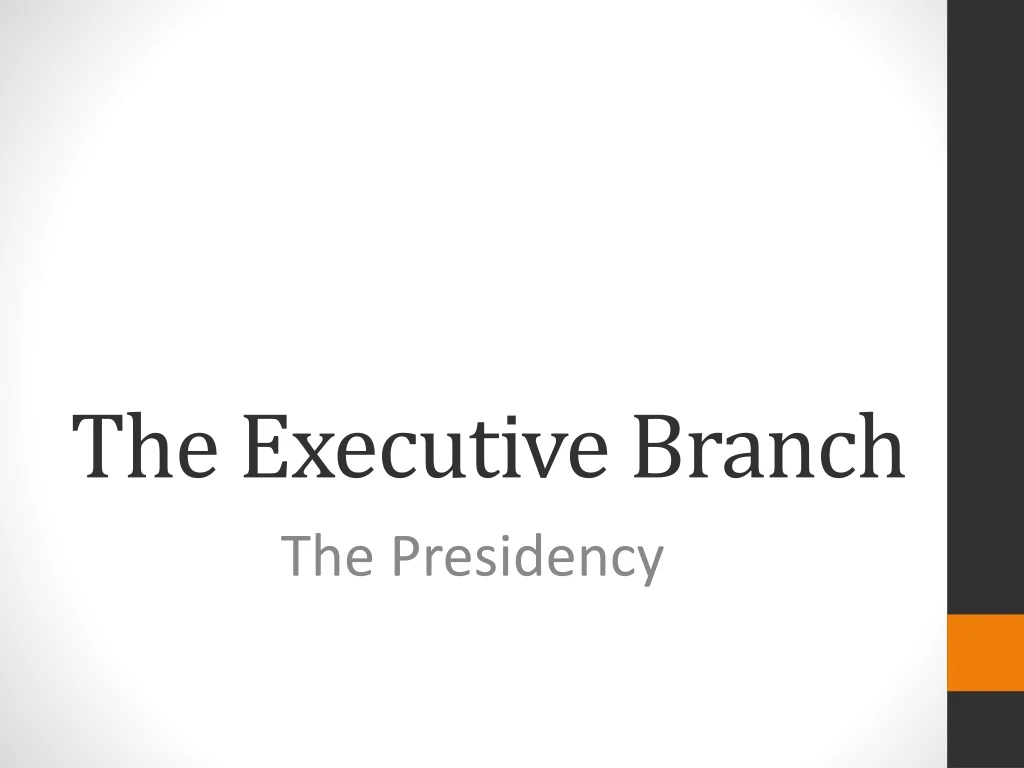 the executive branch