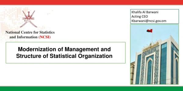 National Centre for Statistics and Information (NCSI)