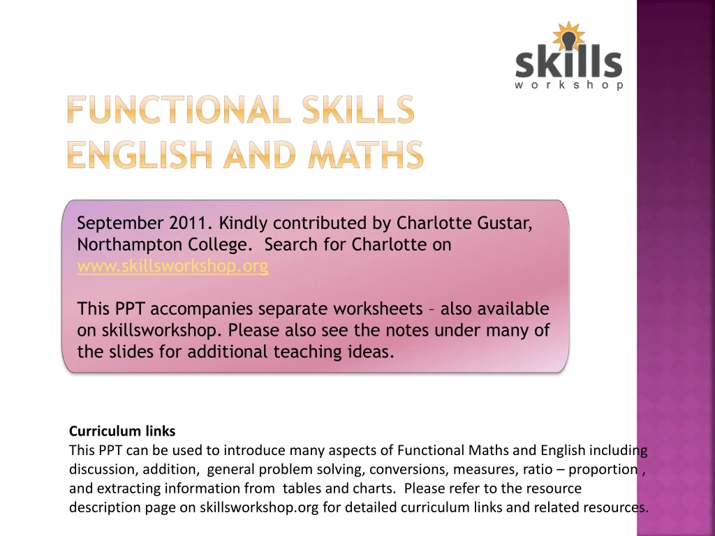 functional skills english and maths