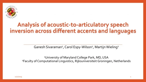 Analysis of acoustic-to-articulatory speech inversion across different accents and languages