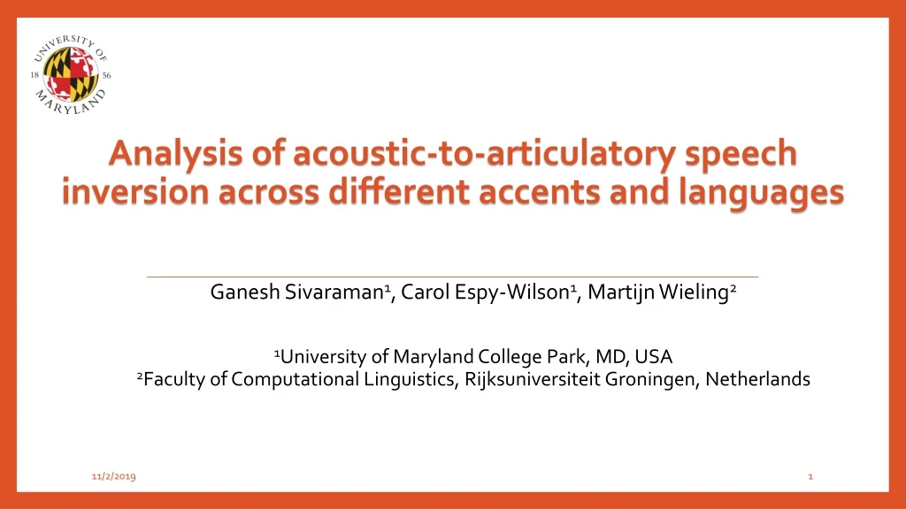 analysis of acoustic to articulatory speech inversion across different accents and languages