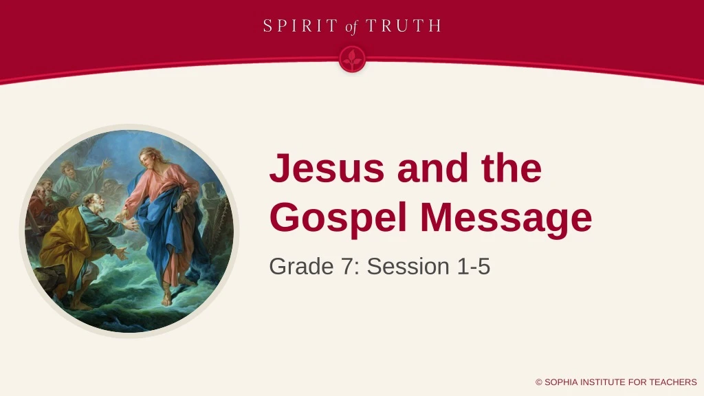 jesus and the gospel message