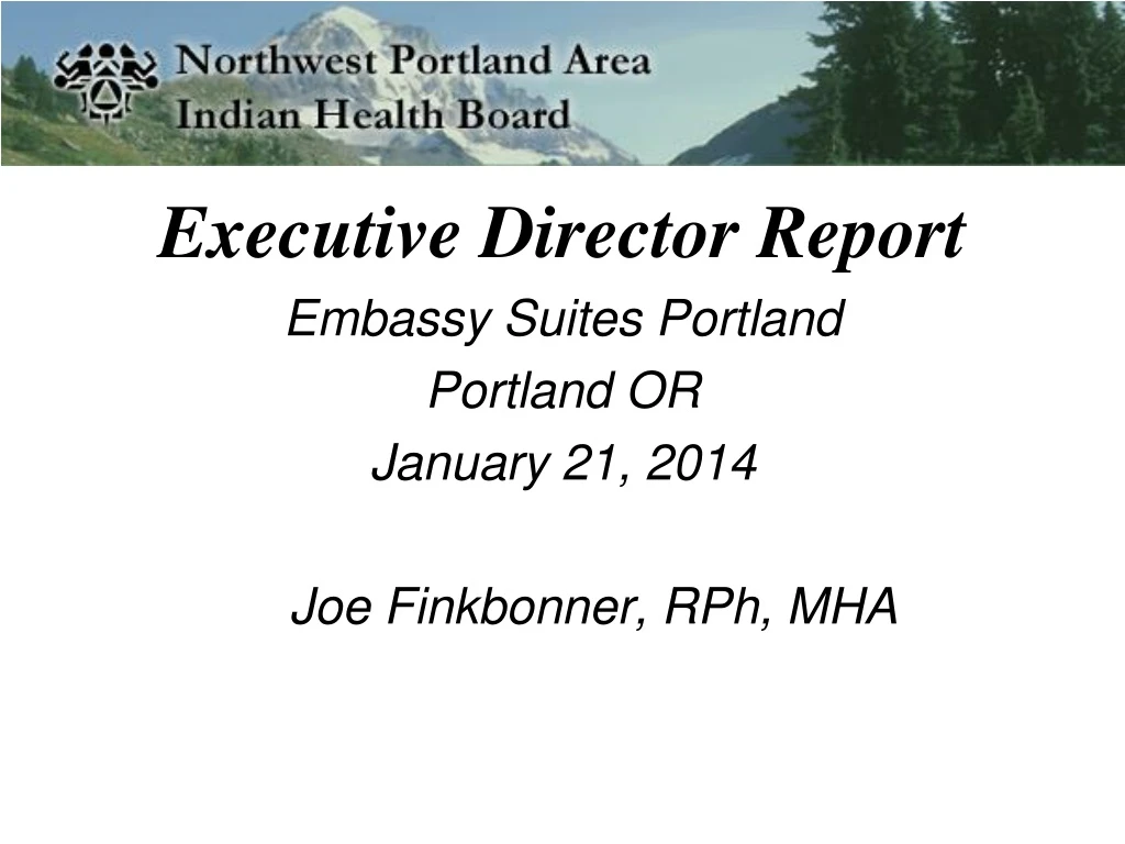 executive director report