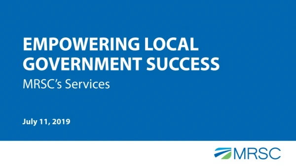 EMPOWERING LOCAL GOVERNMENT SUCCESS