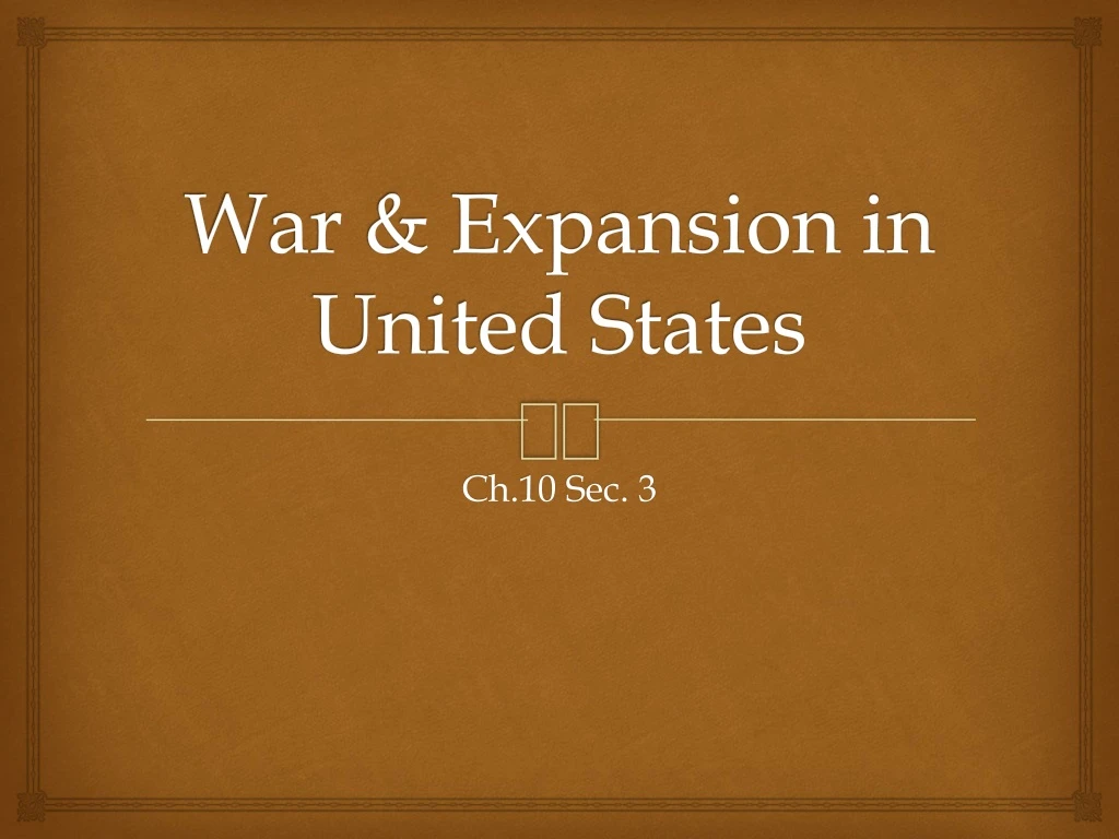 war expansion in united states