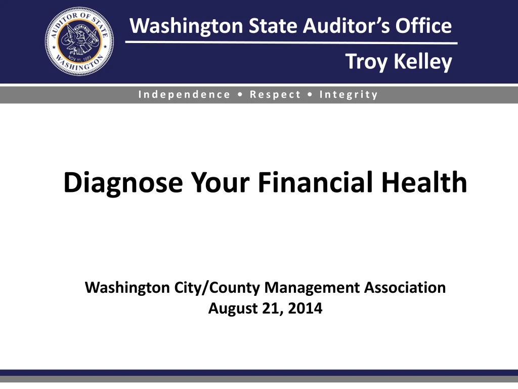 diagnose your financial health washington city county management association august 21 2014