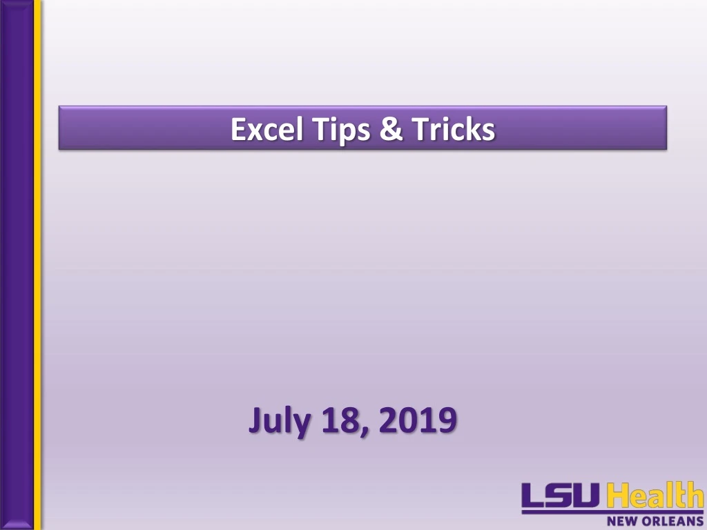 excel tips tricks