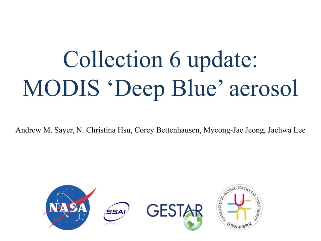 collection 6 update modis deep blue aerosol