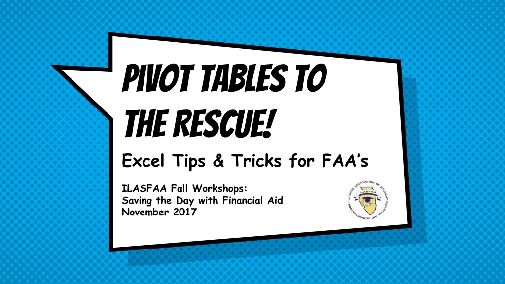 pivot tables to the rescue