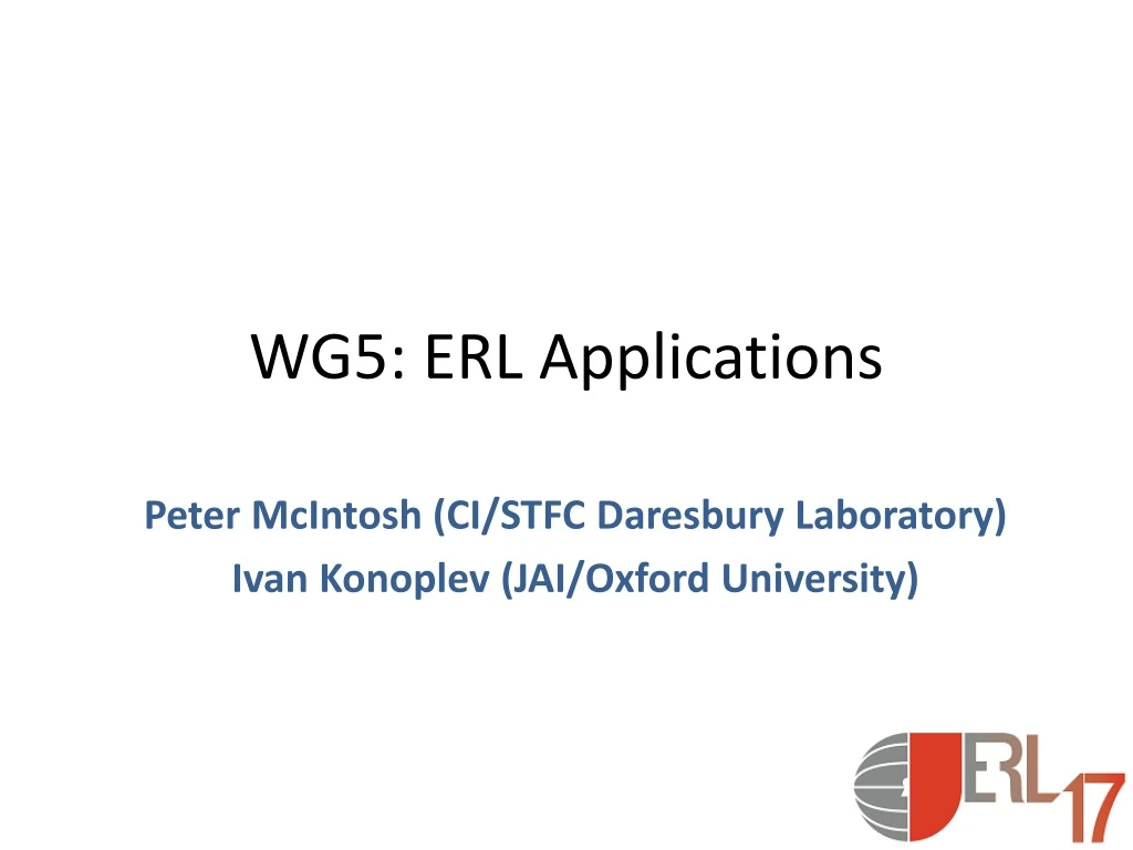 wg5 erl applications