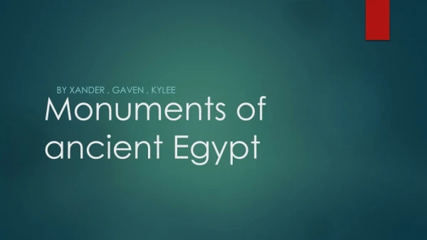 Monuments of ancient E gypt