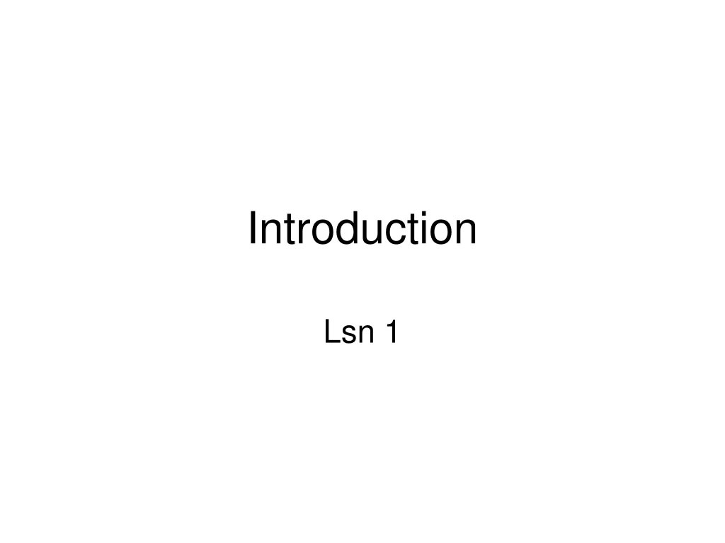 introduction