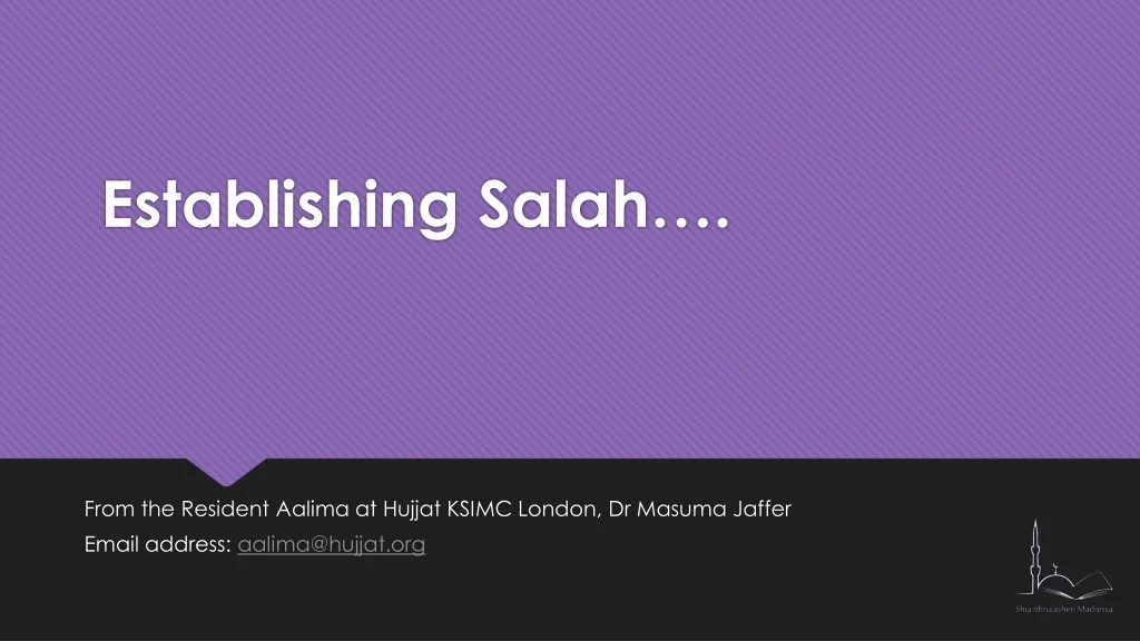 establishing salah