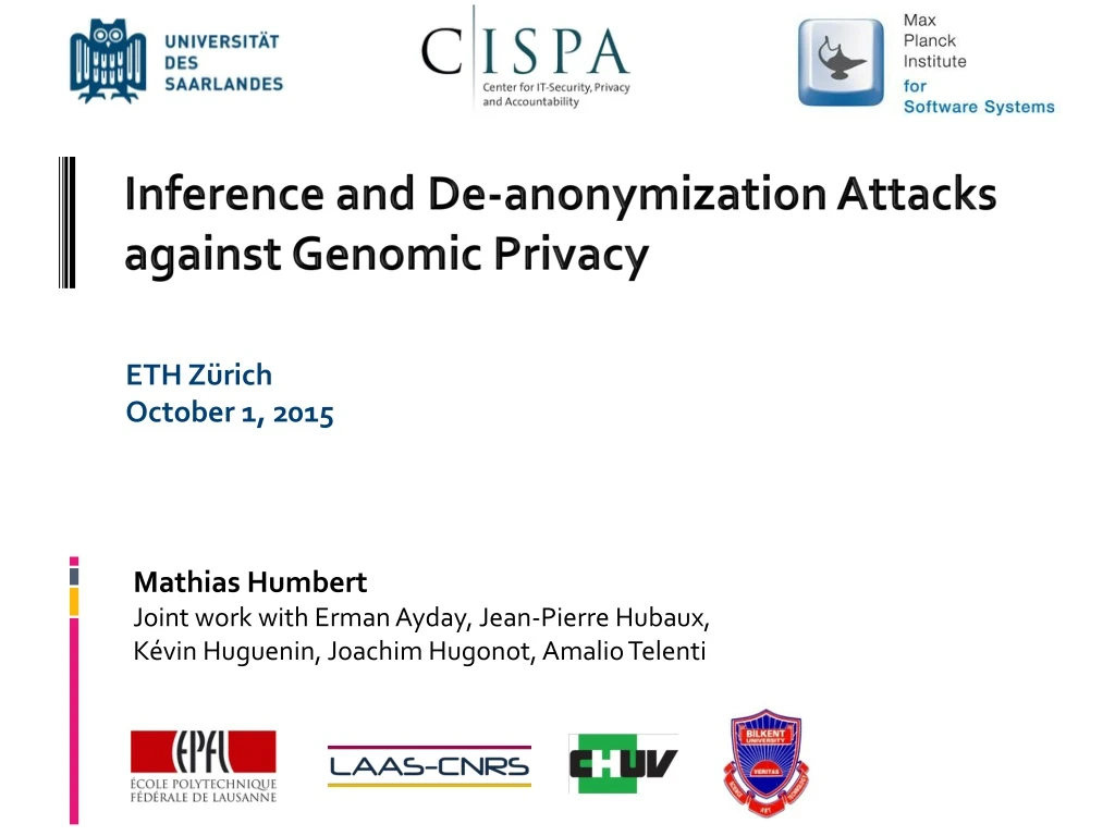 inference and de anonymization attacks against genomic privacy