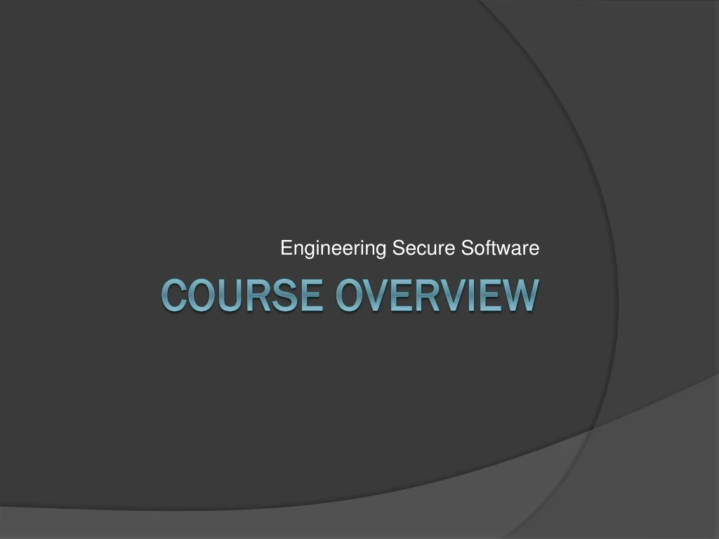 engineering secure software