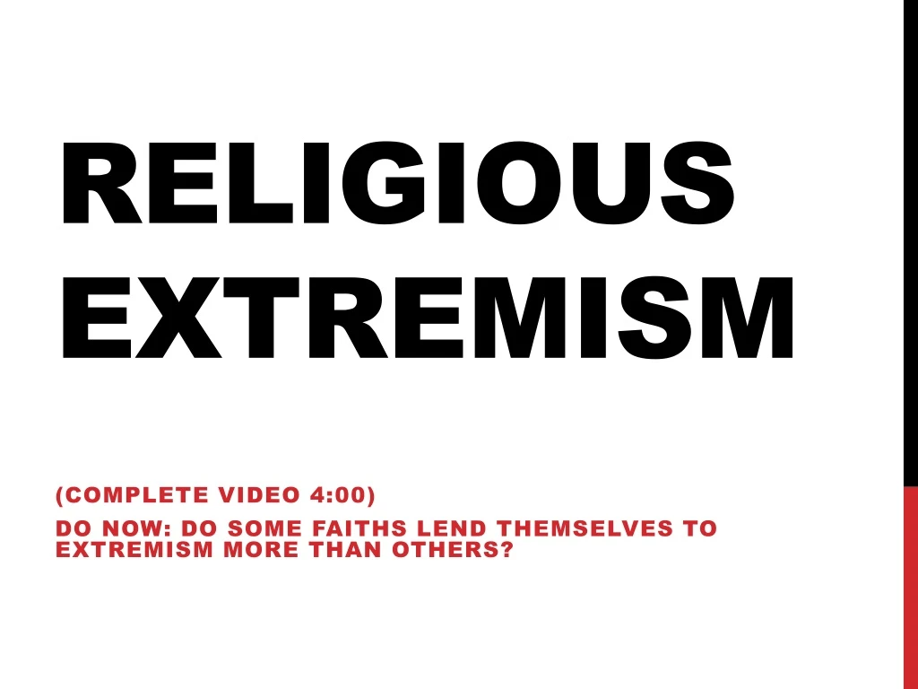 religious extremism