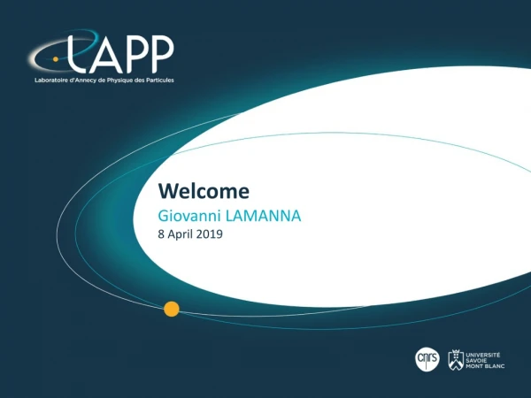 Welcome Giovanni LAMANNA 8 April 2019