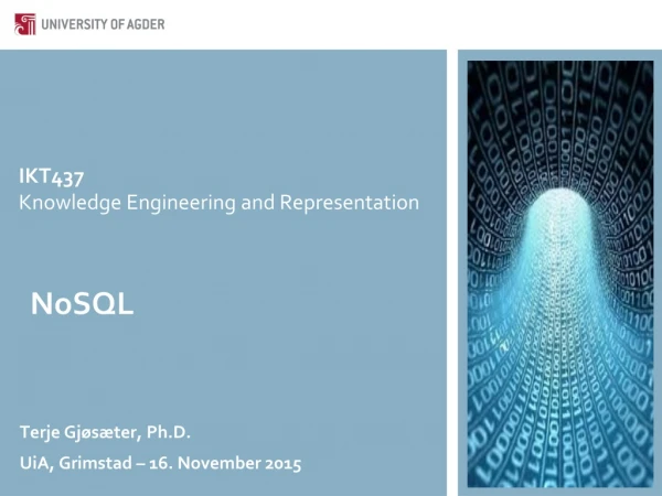 IKT437 Knowledge Engineering and Representation