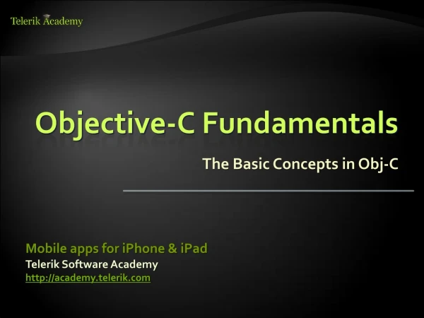 Objective-C Fundamentals