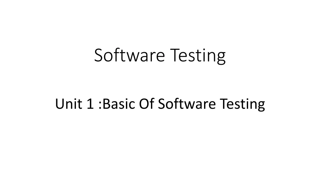 software testing