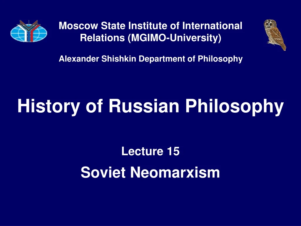 history of russian philosophy