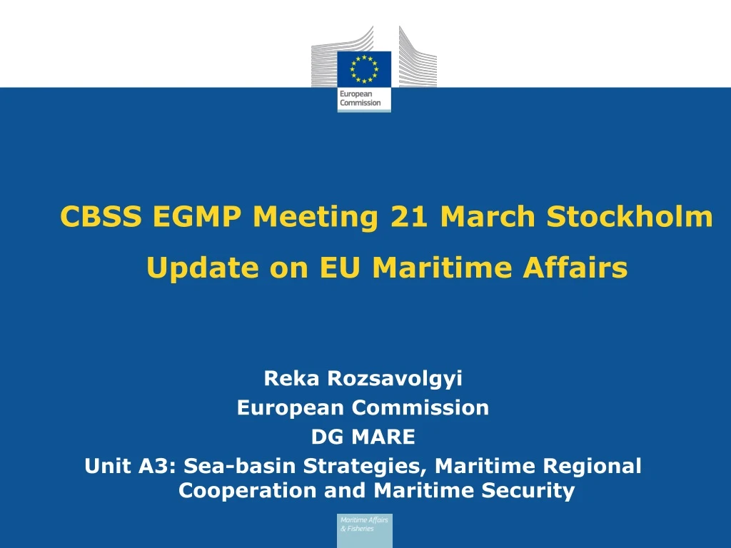 cbss egmp meeting 21 march stockholm update on eu m aritime affairs