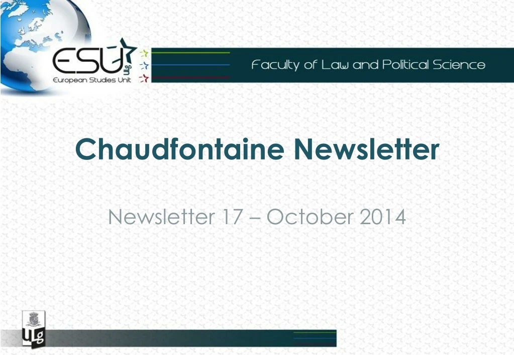 chaudfontaine newsletter