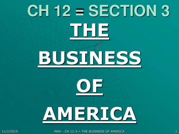 CH 12 = SECTION 3