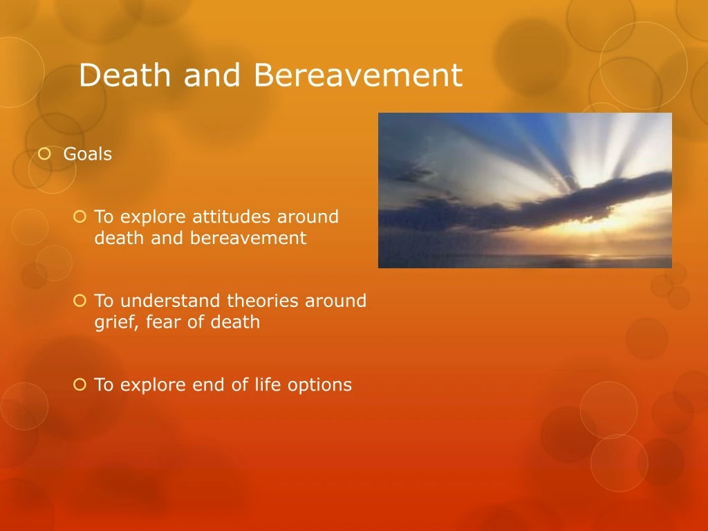 death and bereavement