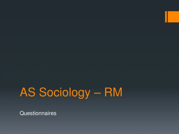 AS Sociology – RM