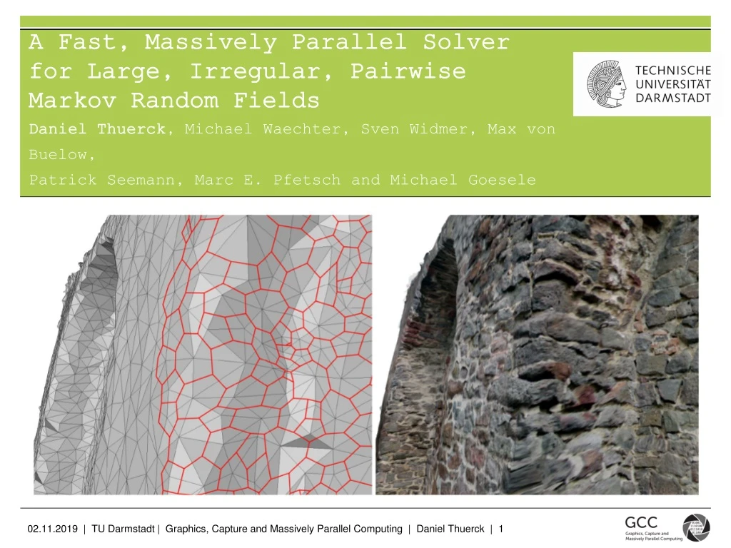 a fast massively parallel solver for large irregular pairwise markov random fields