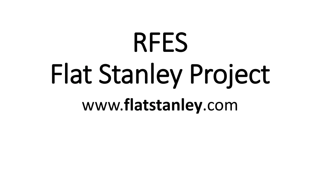 rfes flat stanley project