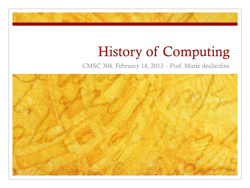 history of computing