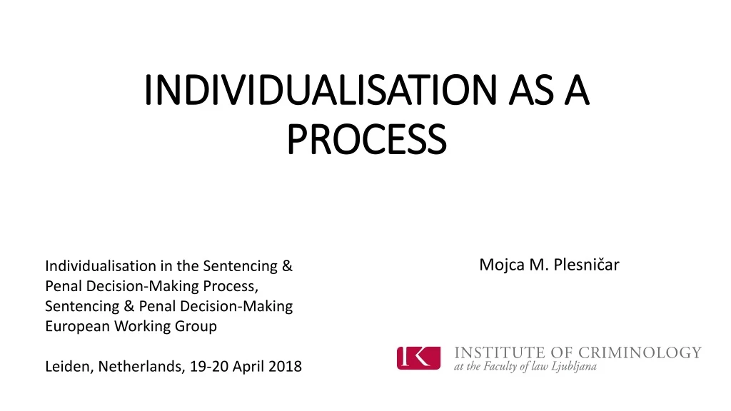 individualisation as a process