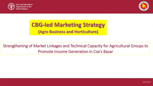 CBG-led Marketing Strategy ( Agro Business and Horticulture)