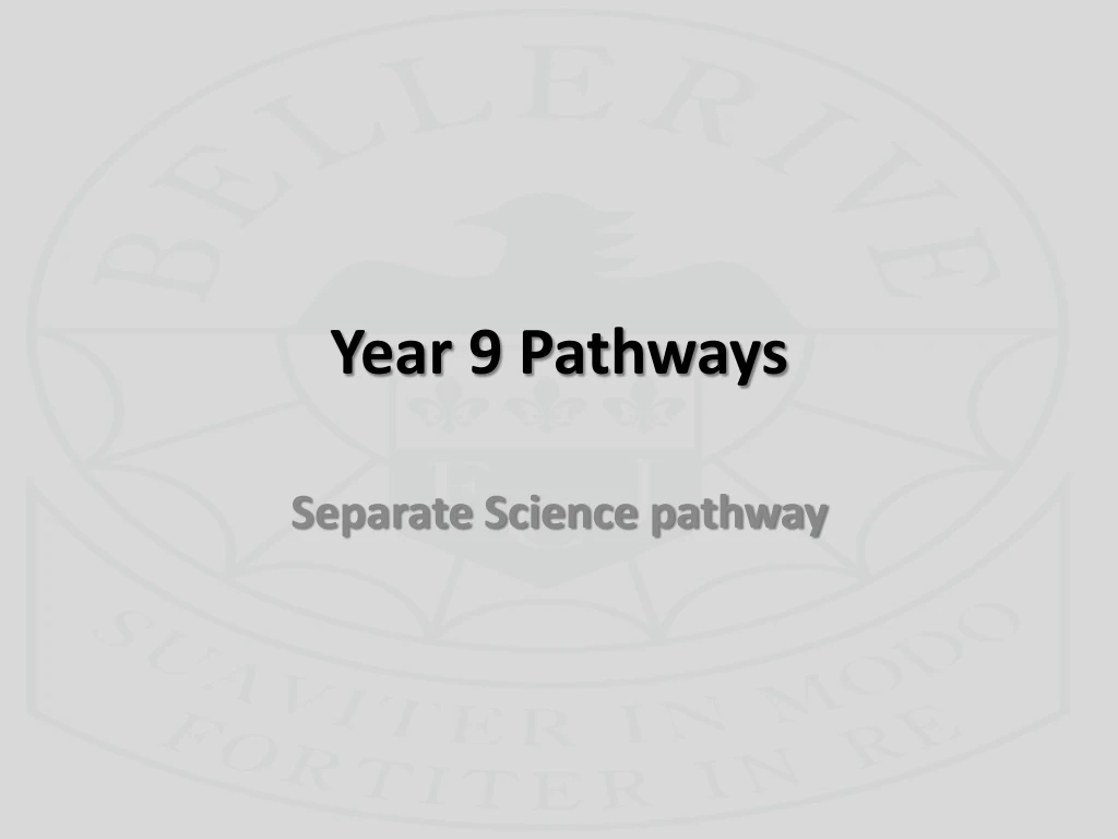year 9 pathways
