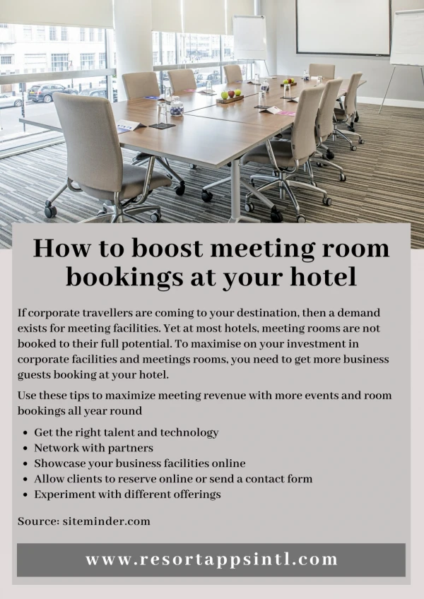 How to Boost Meeting Room Bookings at Your Hotel