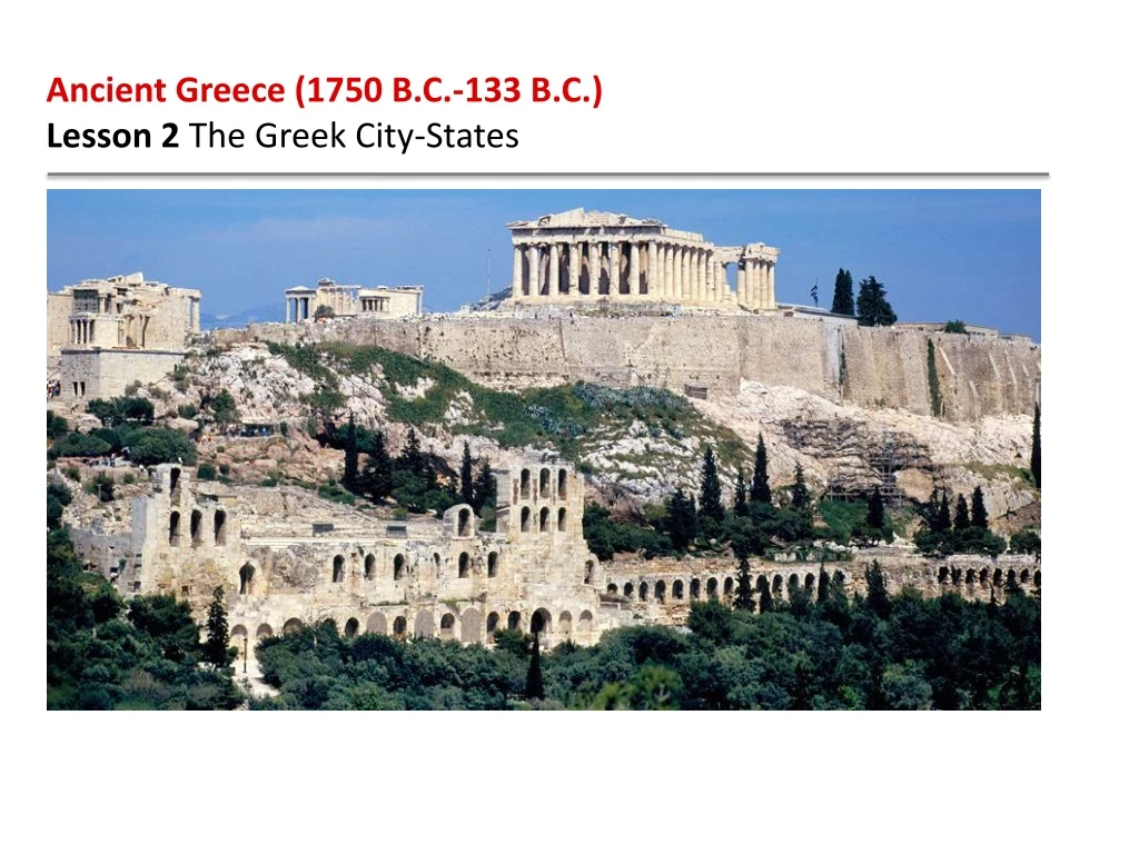 ancient greece 1750 b c 133 b c lesson