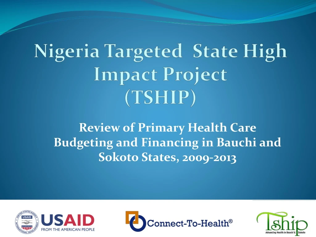 nigeria targeted state high impact project tship