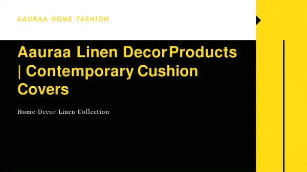 Aauraa Linen Decor Products India - Top Home Decor Linen Collection