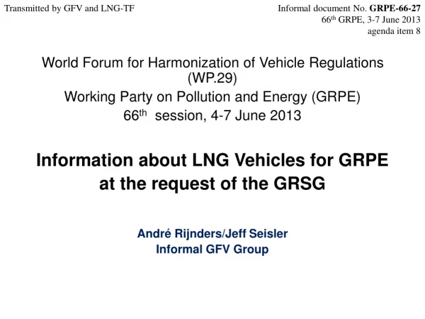 World Forum for Harmonization of Vehicle Regulations (WP.29 )
