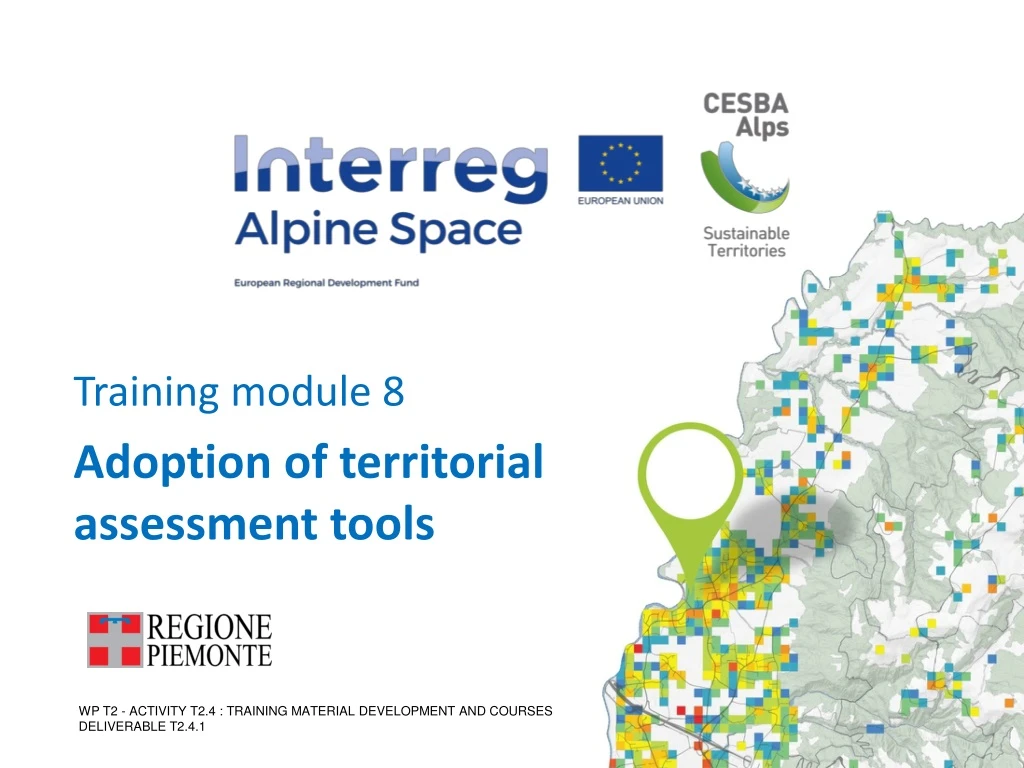 training module 8 adoption of territorial assessment tools