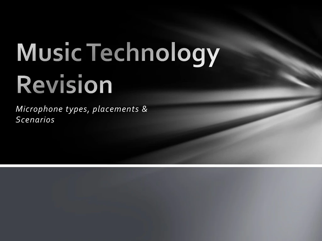 music technology revision